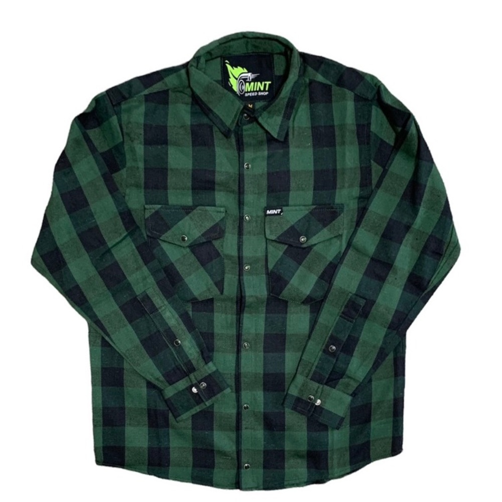 NWT Mint Speed Shop Flannel